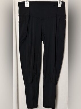 Til You Collapse Black Pocket Leggings Size Large